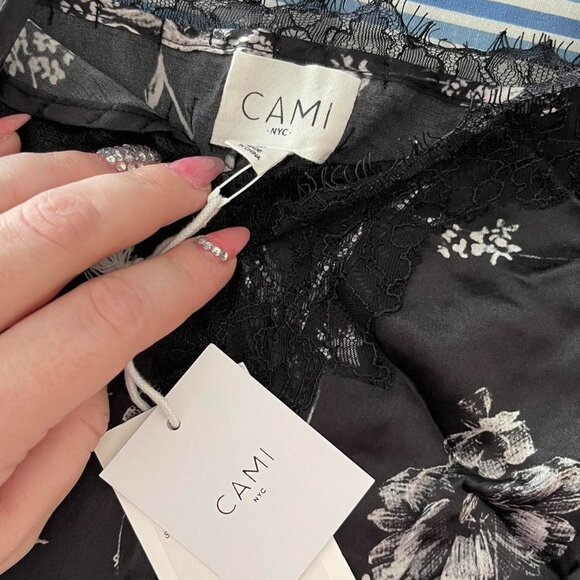 Designer CAMI NYC Silk Sweetheart Camisole – Stone Floral, Size S (NWT) - Picture 4 of 5